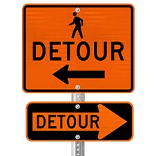 Detour Traffic Signs