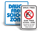 Drug Free Zone Signs