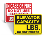 Freight Elevator Signs