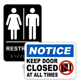 Bathroom Door Signs