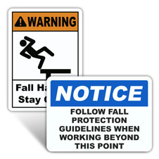 Fall Protection Signs