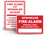 Fire Alarm Sprinkler Signs