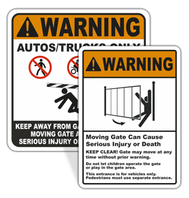 Gate Security Signs