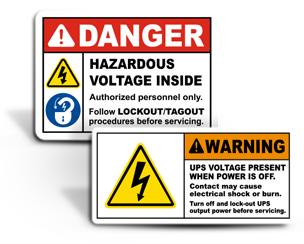 Hazardous Voltage Lockout Labels