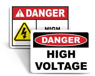 OSHA Waring Sign  Made in The USA Warehouse & Shop Area Protect Your Business High Voltage Electrical Room with Symbol Work Site Rigid Plastic Sign 