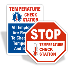 Temperature Check Signs