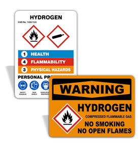 Hydrogen GHS Signs