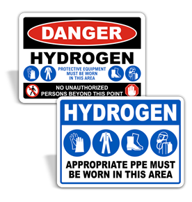 Hydrogen PPE Signs