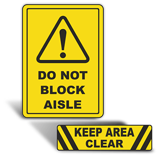 Keep Clear Floor Signs