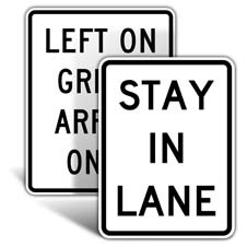 Lane Control Signs