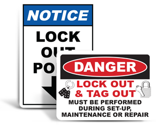 Lockout Safety Signs