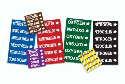 Medical Gas Marker Cards