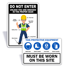 Multi-Hazard PPE Signs