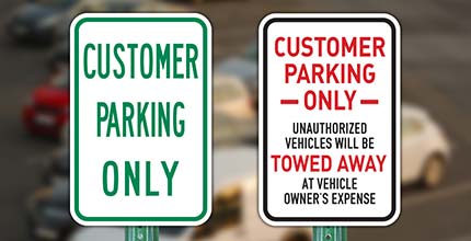 Commercial Parking Signs