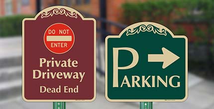 Decorative Parking Signs