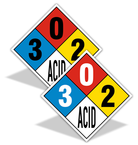 NFPA 704 Acid Signs