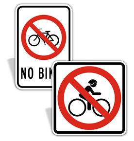 No Bike Signs
