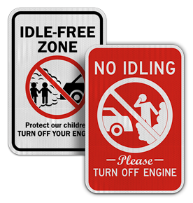 No Engine Idling Signs