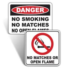 No Open Flame Signs
