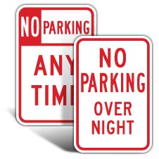 No Overnight Parking Signs