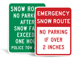 Snow Route Signs