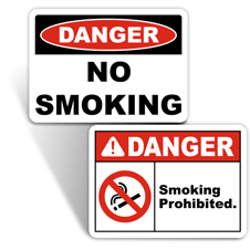 No Smoking Safety Signs