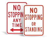 No Standing Signs