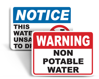 Non Potable Water Signs