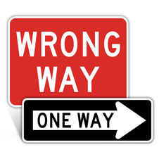Straight Ahead Only One Way Directional Traffic Sign Class 1 Safety 600x1067mm 