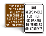 Parking Lot Property Signs