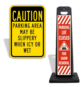 Snow Warning Parking Signs