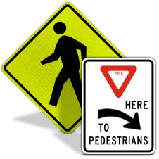Pedestrian Crosswalk Signs