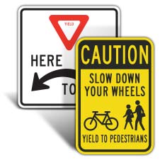 Pedestrian Crossing Yield Signs