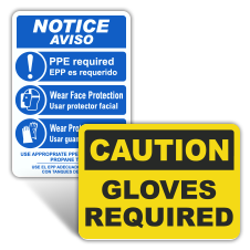 Chemical PPE Signs