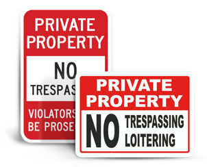 Private Land Stay Out Signage Colour Sign Printed Heavy Duty 4213 