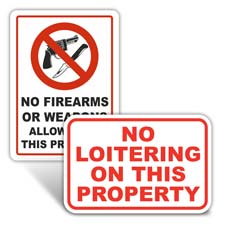Property Control Signs
