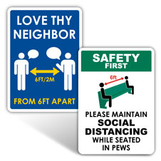 Church Social Distancing Signs
