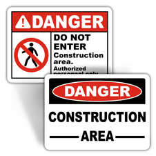 Danger Construction Signs