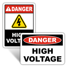Danger High Voltage Signs