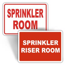 Fire Riser Room Signs