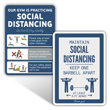 Gym Social Distancing Signs