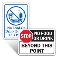 No Food Or Drink Signs