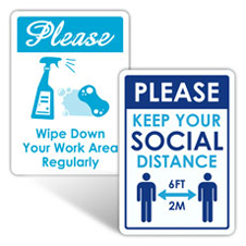 Office Social Distancing Signs