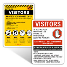 Visitors & No Visitors Signs