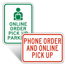Online Order Parking Signs