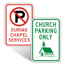 Religious Parking Signs