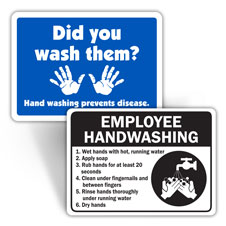 Wash/Sanitize Your Hands Signs
