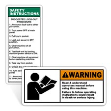 Safety Instruction Labels
