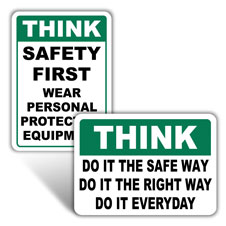Think Safety Signs