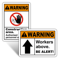 Warning Construction Site Signs